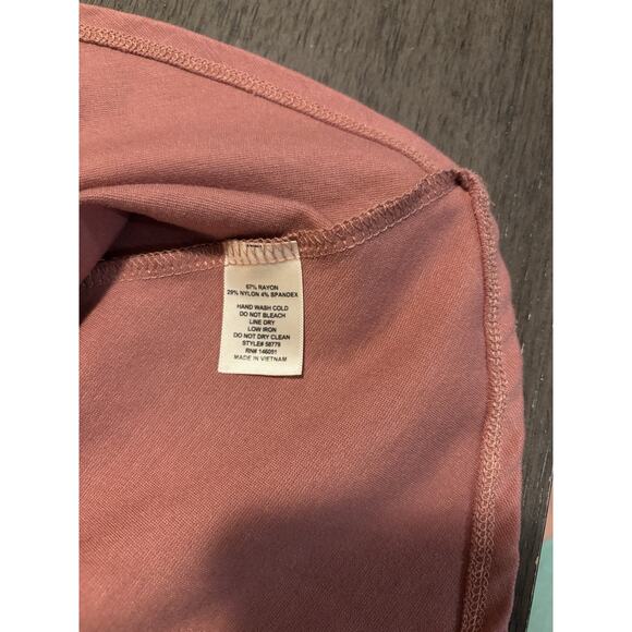 Monteau Solid Pink Dress Stretch Off-Shoulder Dress Size XL - Picture 4 of 6